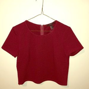 Burgundy crop top